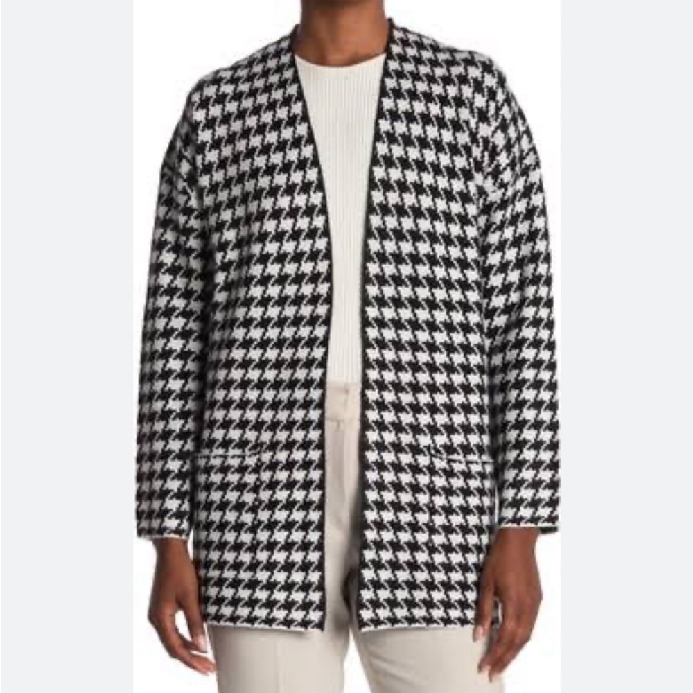NWT-Cyrus houndstooth cardigan coat-S